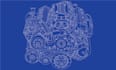 make a technical drawing or line art of anything