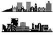 draw city skyline silhouette outline  landmark cityscape illustration