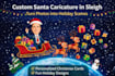 make custom christmas cartoon portraits and cards