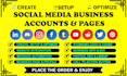 setup create and optimize all social media accounts  and page