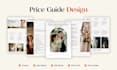 design a photography pricing guide, price list, menu design