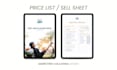 design a photography pricing guide, price list nd sell sheet