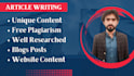 write professional and creative content for you of any niche