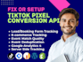 setup tiktok conversion API, server side tracking