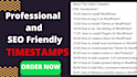 create professional youtube SEO timestamps and chapter names and podcast