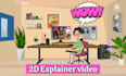 create 2d animated explainer video or marketing sales video
