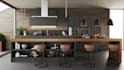 design kitchen interior in 3d and remodel cabinet