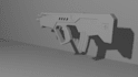 create a 3d render of a gun