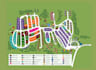 render rv park, campground map, site plan, or vector map