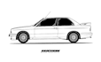 draw detailed car line art vector illustration