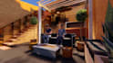 3d landscape backyard , outdoor environment design