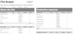 create detailed film production budget