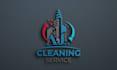 craft modern cleaning service logo design