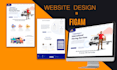 website design UI in 5 pages figma adobe photoshop and illustrator