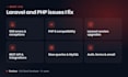 fix laravel bugs, upgrade laravel 11 or 12, and fix legacy php code