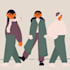 design flat illustration in procreate