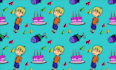 create kids seamless pattern design