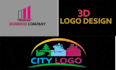 design 3d, redesign or modify your 3d logo, convert 2d to 3d