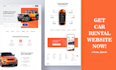design responsive car rental website, car rental, car dealership, rental website