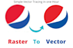trace logo and image sketch to vector, vector tracing