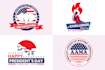 design best modern attractive political campaign election party winning logo