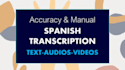 transcript spanish or portuguese from audio and video