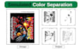 do halftone,simulation, process, silk, cymk color separation for screen printing