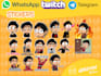 cute custom emotes, sub badges, stickers for twitch, youtube
