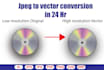 recreate redesign redo remake edit logo jpeg image to vector tracing