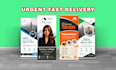 design roller or roll up banner for corporate, real estate, restaurant, medical