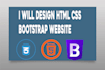 develop a responsive html css bootstrap website for you
