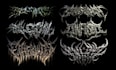 design death metal logo with texture and chrome effect