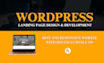 create a wordpress landing page design with elementor