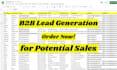 do provide b2b lead generation for any industries