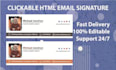 design a clickable HTML email signature