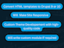 convert HTML pages into drupal 11