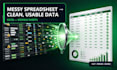 clean and validate excel or CSV data for business system import