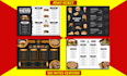 do restaurant menu, digital menu, with bi fold, tri fold brochure tv menu design
