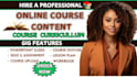 create a complete online course content, course video creator, coaching video