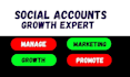 instagram, fb, twitter marketing for organic growth