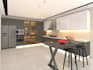 do kitchen design and kitchen interior design 3d rendering