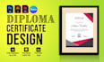 do professional diploma and award certificate design