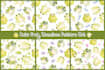create unique hand drawn watercolor seamless patterns