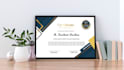 create a professional, modern certificate design