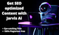 write SEO optimized content using jasper ai