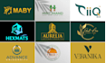design modern minimalist brand logo with full copyright