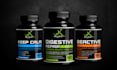 supplement label design, product label, and vitamin capsules