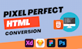 convert PSD to HTML, figma to HTML, xd to HTML tailwind CSS