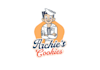 design first and quickly modern cookies logo