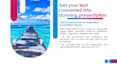 prepare a power point presentation for you